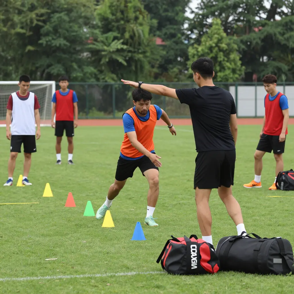 Participants in a practice session